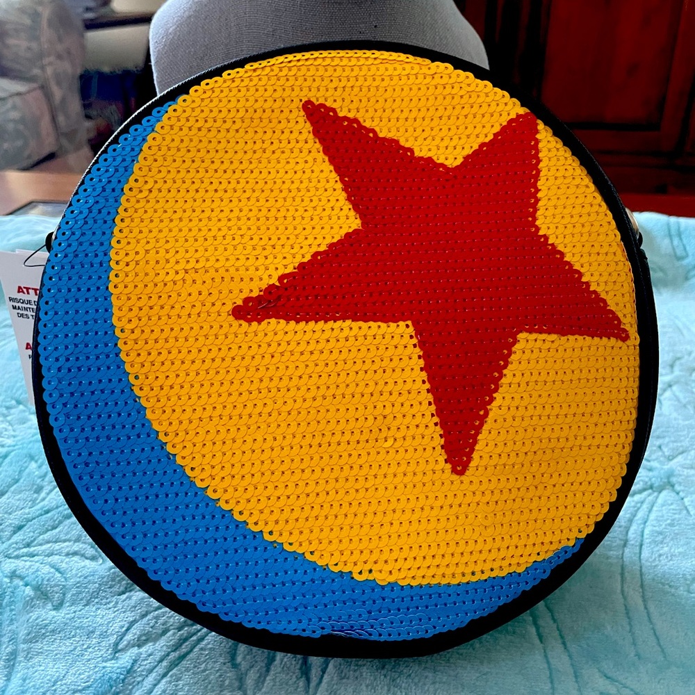 NWT Disney Parks  Loungefly Sequined Pixar Ball Crossbody